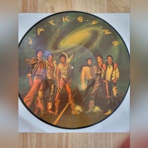 1984 THE OFFICIAL JACKSON 5 VICTORY LP PICTURE DISC BY EPIC RECORDS 8E8-39576